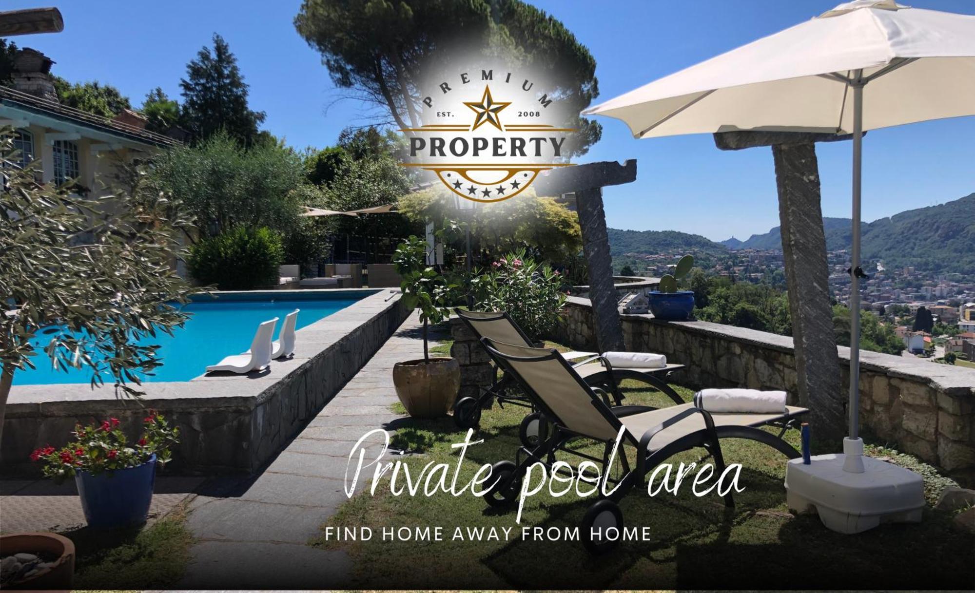 Suite Room With Private Pool Area, Near Como Lake, Private Parking I Villa Dei Leoni Morbio Inferiore Exterior foto